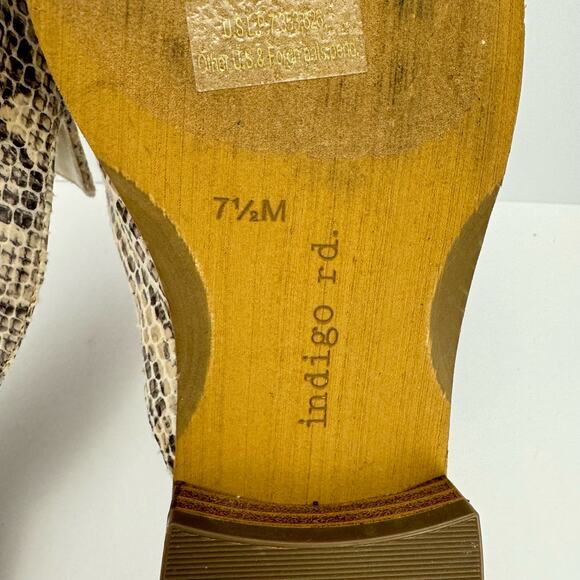 indigo rd. Gray Snake Skin Fabric Textured Lightweight Slip On Loafers Sz 7.5 - Picture 6 of 9